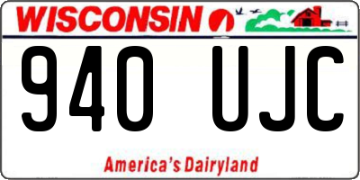 WI license plate 940UJC