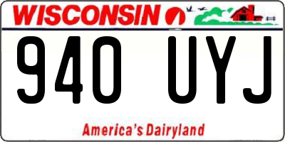 WI license plate 940UYJ