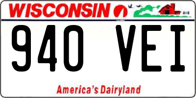 WI license plate 940VEI