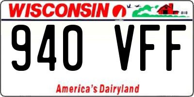 WI license plate 940VFF