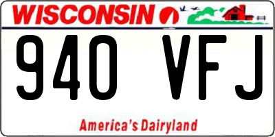 WI license plate 940VFJ