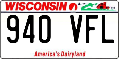 WI license plate 940VFL