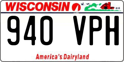 WI license plate 940VPH