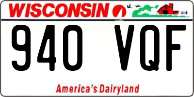 WI license plate 940VQF