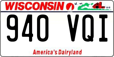WI license plate 940VQI