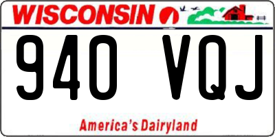 WI license plate 940VQJ