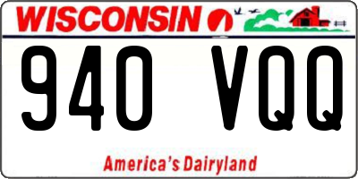 WI license plate 940VQQ