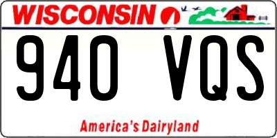 WI license plate 940VQS