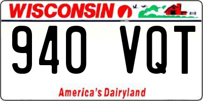 WI license plate 940VQT