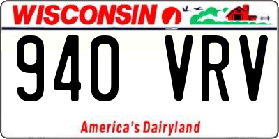 WI license plate 940VRV