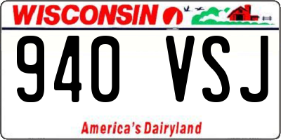 WI license plate 940VSJ