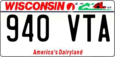 WI license plate 940VTA