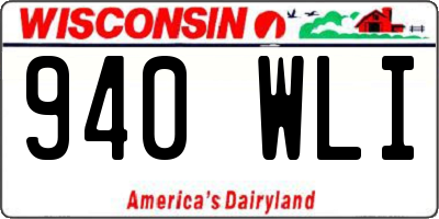 WI license plate 940WLI