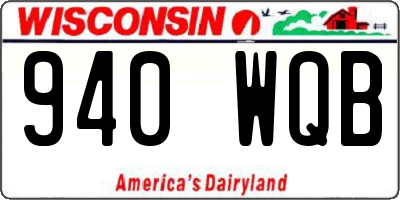 WI license plate 940WQB