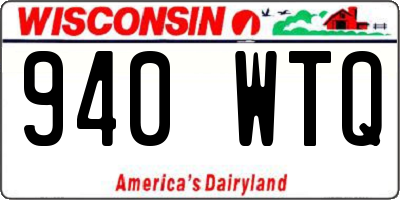 WI license plate 940WTQ
