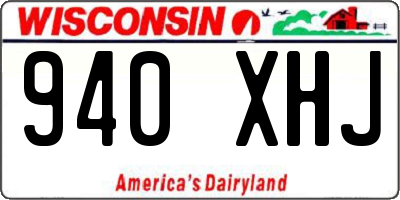 WI license plate 940XHJ
