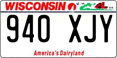 WI license plate 940XJY