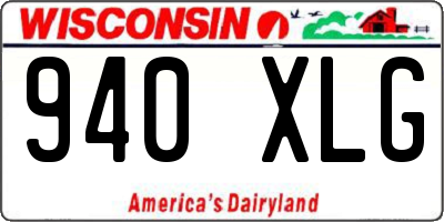 WI license plate 940XLG