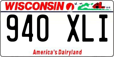 WI license plate 940XLI