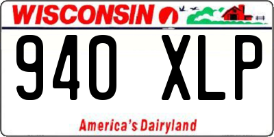 WI license plate 940XLP
