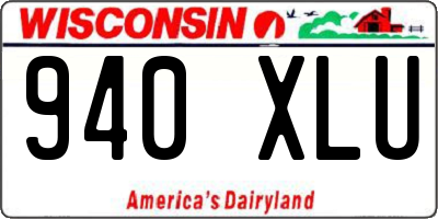 WI license plate 940XLU