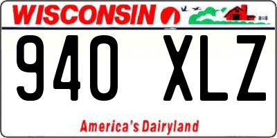 WI license plate 940XLZ