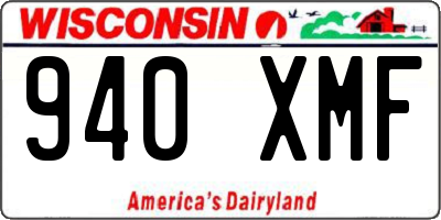 WI license plate 940XMF