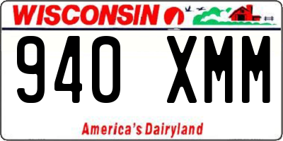 WI license plate 940XMM