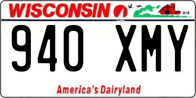 WI license plate 940XMY