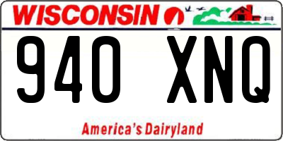WI license plate 940XNQ