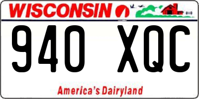 WI license plate 940XQC