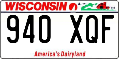WI license plate 940XQF