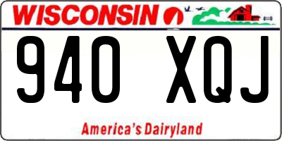 WI license plate 940XQJ