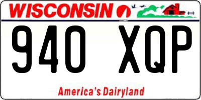 WI license plate 940XQP