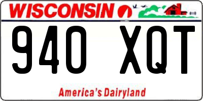 WI license plate 940XQT