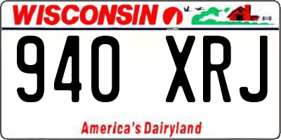WI license plate 940XRJ