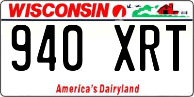 WI license plate 940XRT