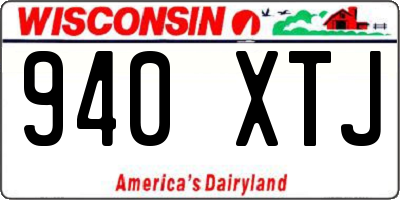 WI license plate 940XTJ