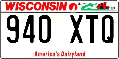 WI license plate 940XTQ