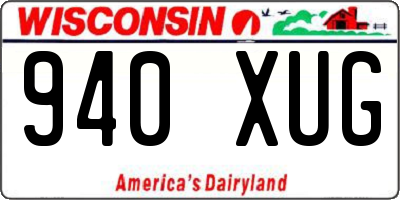 WI license plate 940XUG