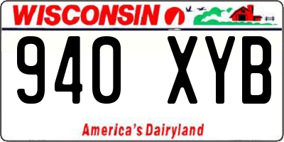 WI license plate 940XYB