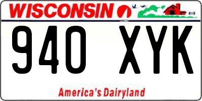 WI license plate 940XYK