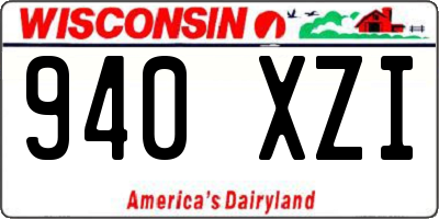 WI license plate 940XZI