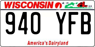 WI license plate 940YFB
