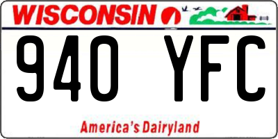 WI license plate 940YFC