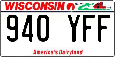 WI license plate 940YFF