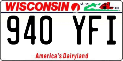 WI license plate 940YFI