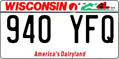 WI license plate 940YFQ