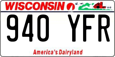 WI license plate 940YFR