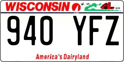 WI license plate 940YFZ